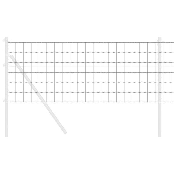 vidaXL Eurozaun Grau 0,4 x 25 m PVC-beschichtetes Eisen