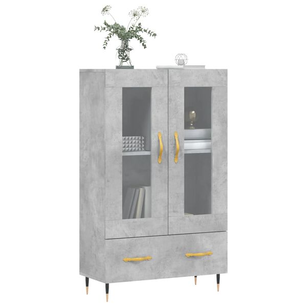 vidaXL Highboard Betongrau 69,5x31x115 cm Holzwerkstoff