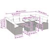 vidaXL Gartensofa-set mit Kissen 10 pcs Hellgrau und Grau Poly-Rattan