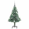 vidaXL K&uuml;nstlicher Weihnachtsbaum mit Schnee & Kugeln 150 LEDs 150 cm