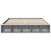 vidaXL Bettgestell Grau Sonoma 200x200 cm Holzwerkstoff