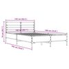 vidaXL Bettgestell R&auml;uchereiche 140x190 cm Holzwerkstoff und Metall