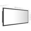 vidaXL LED-Badspiegel Grau 100x8,5x37 cm Acryl