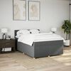 vidaXL Boxspringbett mit Matratze Dunkelgrau 160x200 cm Stoff