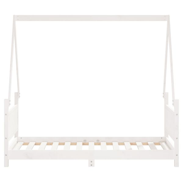 vidaXL Kinderbett Wei&szlig; 80x160 cm Massivholz Kiefer