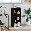 vidaXL B&uuml;cherregal Schwarz Eichen-Optik 50 x 25 x 102 cm