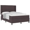 vidaXL Boxspringbett mit Matratze Dunkelbraun 140 x 200 cm Stoff