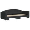 vidaXL Tagesbett Ausziehbar Schwarz 80x200 cm Stoff
