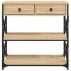 vidaXL Konsolentisch Sonoma-Eiche 75x28x75 cm Holzwerkstoff