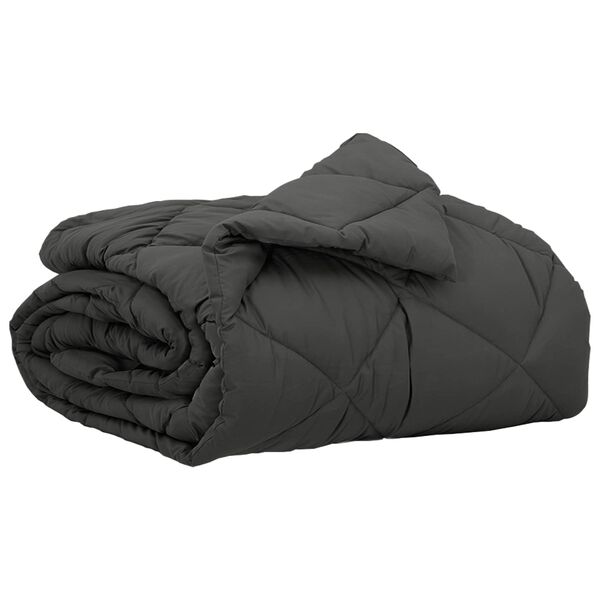 vidaXL Sommerdecke Anthrazit 200 x 135 cm Mikrofaser