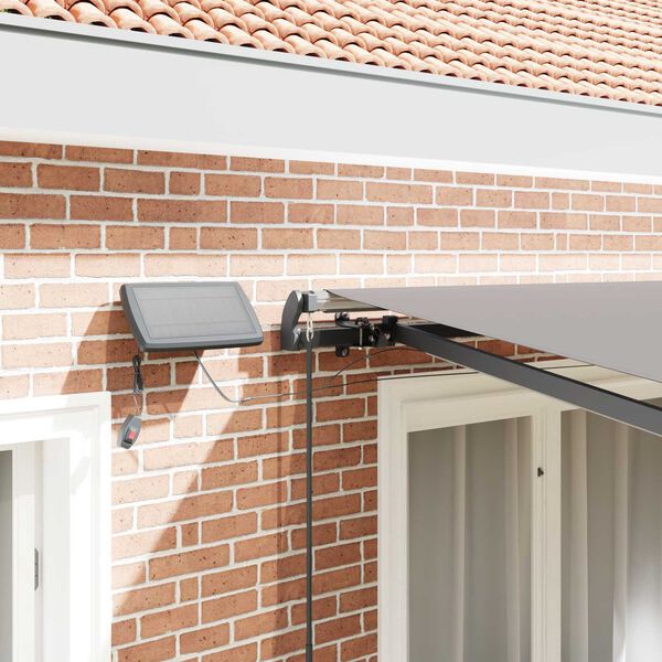 vidaXL Einziehbare Markise Hellgrau 350 x 250 cm Stoff