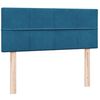 vidaXL Boxspringbett mit Matratze & LED Dunkelblau 120x210 cm Samt