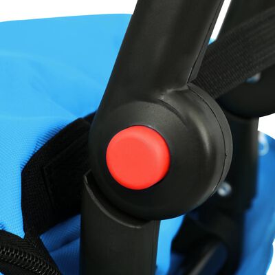 vidaXL Fahrradanhänger mit Einkaufstrolley Klappbar Blau und Schwarz