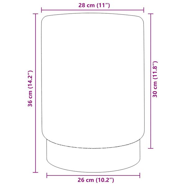 vidaXL Hocker Blau und Golden Samt 28 x 36 cm