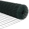 vidaXL Zaun mit Pfosten Gr&uuml;n 1 x 10 m Stahl und PVC