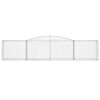 vidaXL Gabionen mit Hochbogen 8 Stk. 400x50x80/100cm Verzinktes Eisen