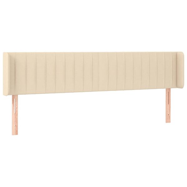 vidaXL LED Kopfteil Creme 163x16x78/88 cm Stoff