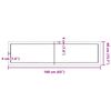 vidaXL Tischplatte 160x40x(2-6) cm Massivholz Behandelt Baumkante