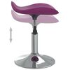 vidaXL Barhocker Lila Verchromter Stahl und Kunstleder