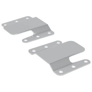 vidaXL Flush-Montagehalterung 2 pcs Silber 75 x 66 x 1,4 mm Stahl