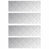 vidaXL Stufenmatten 4 stk. 75 x 25 cm Silber Aluminium Rechtwinklig