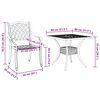 vidaXL Gartentisch Set 5 pcs Wei&szlig; Gussaluminium