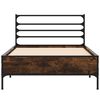 vidaXL Bettgestell R&auml;uchereiche 75x190 cm Holzwerkstoff und Metall