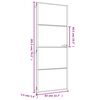 vidaXL Innent&uuml;r Schlank Golden 83x201,5 cm Hartglas und Aluminium