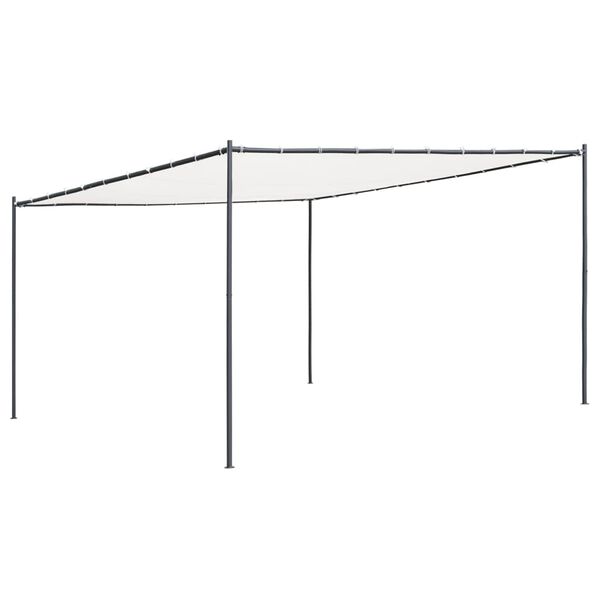 vidaXL Pergola mit Dach 4x4 m Weiß 180 g/m²