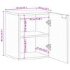 vidaXL Waschbeckenschrank mit T&uuml;r Massivholz Akazie 38 x 33,5 x 48 cm