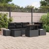 vidaXL Garten Essgruppe mit Kissen 7 pcs Schwarz und Braun