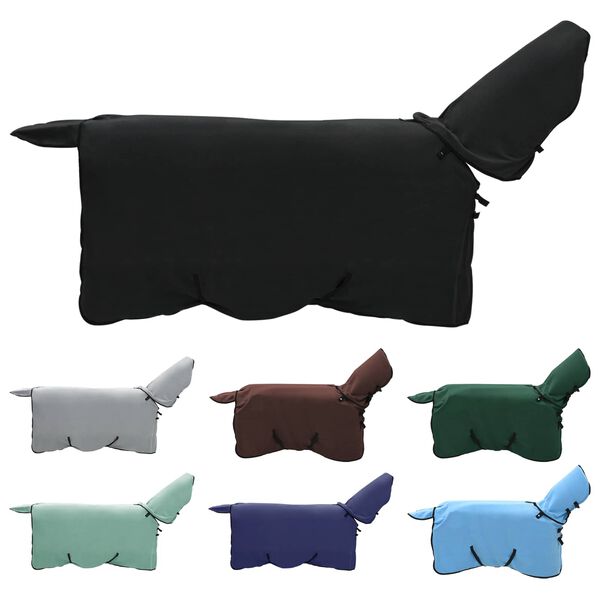 vidaXL Pferdedecke Schwarz Polyester
