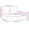 vidaXL Boxspringbett mit Matratze Creme 200x200 cm Stoff