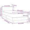 vidaXL Boxspringbett mit Matratze Rosa 90x220 cm Samt