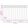 vidaXL Zaunelement Assen Stahl 1,7 x 1 m Schwarz