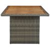 vidaXL Gartentisch Braun Poly Rattan und Akazie Massivholz