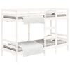 vidaXL Etagenbett Wei&szlig; 80x200 cm Massivholz Kiefer