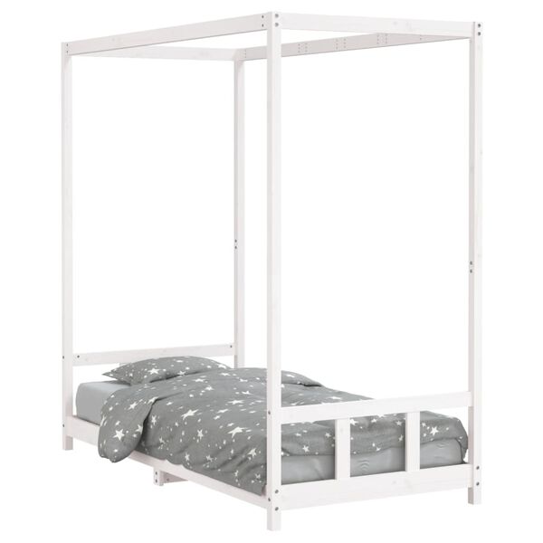 vidaXL Kinderbett Wei&szlig; 90x190 cm Massivholz Kiefer