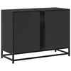 vidaXL Waschbeckenunterschrank Schwarz 80x33x60 cm Holzwerkstoff