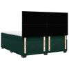 vidaXL Boxspringbett mit Matratze Dunkelgr&uuml;n 200x200 cm Samt