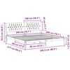 vidaXL Bettgestell mit gepolstertem Kopfteil Wei&szlig; 200 x 200 cm