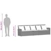 vidaXL Gartensofa 5-Sitzer mit Kissen Braun Poly Rattan