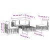vidaXL 5-tlg. Garten-Lounge-Set mit Kissen Anthrazit Poly Rattan