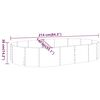 vidaXL Hochbeet Verzinkter Stahl 214x140x36 cm Braun