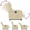 vidaXL Relaxsessel mit Aufstehhilfe Elektrisch Creme Stoff
