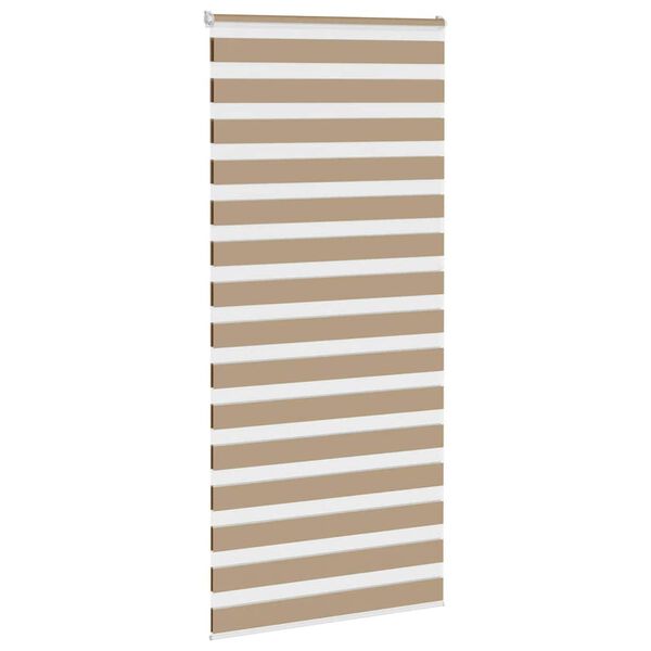 vidaXL Doppelrollo Sandbraun 115x200 cm Stoffbreite 110,9 cm Polyester