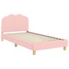 vidaXL Kinderbettgestell mit Kopfteil Rosa 80 x 200 cm Boucl&eacute;