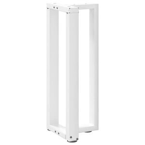 vidaXL Konsolentischbeine T-Form 2 Stk. Wei&szlig; 25x28x(72-73) cm Stahl