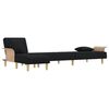 vidaXL Schlafsofa in L-Form Schwarz 279x140x70 cm Stoff