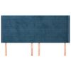 vidaXL Kopfteil mit Ohren Dunkelblau 203x16x118/128 cm Samt